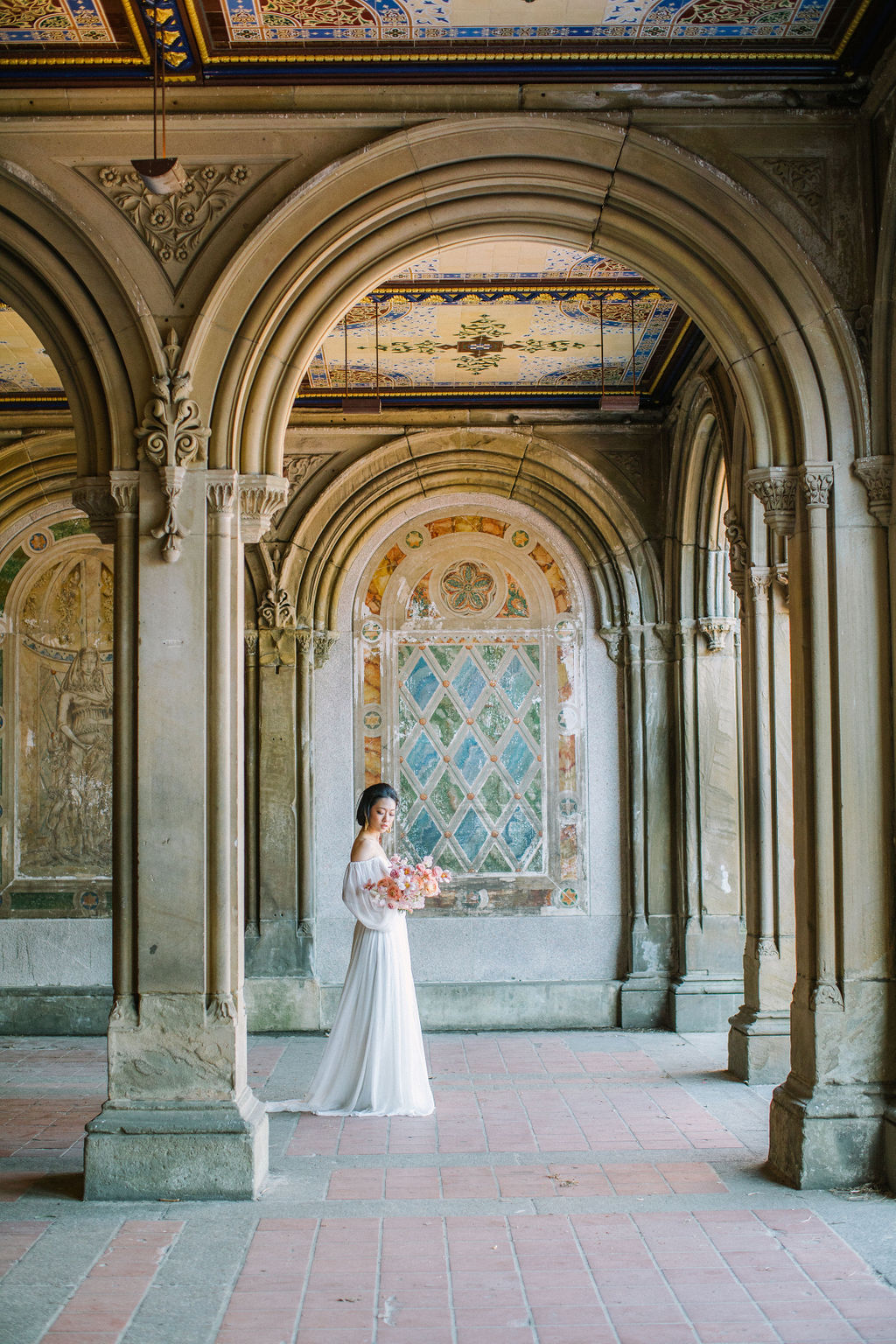 Destination Bridal Session at New York Public Library & Bethesda Terrace